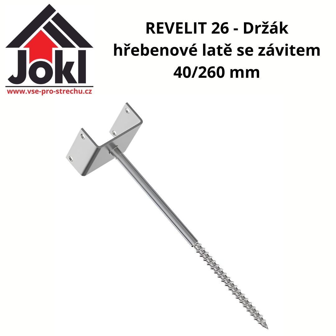 REVELIT 26 - Držák hřebenové latě se závitem 40/260 mm