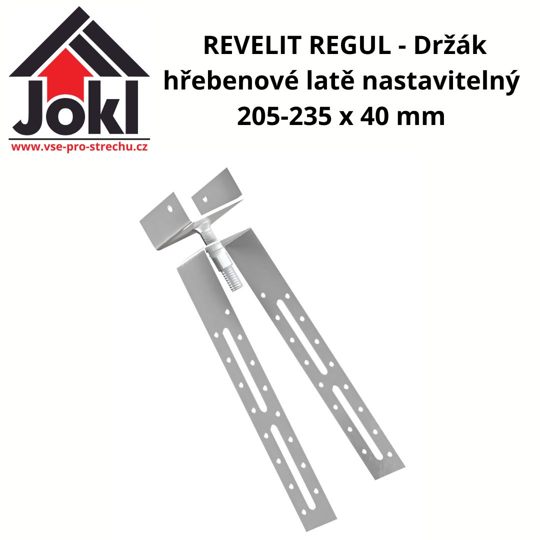 REVELIT REGUL - Držák hřebenové latě nastavitelný 205-235 x 40 mm